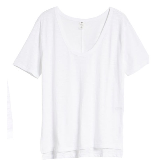 BP X Claudia Sulewski White U-Neck Tee Size Medium - Picture 4 of 4
